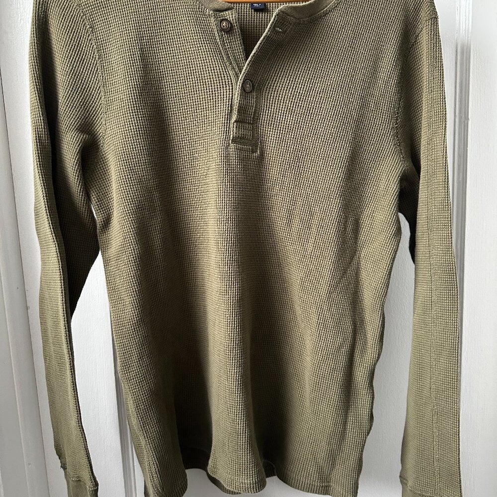 J Crew waffle thermal henley